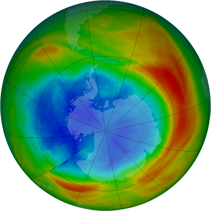 Antarctic ozone map for 06 September 1988